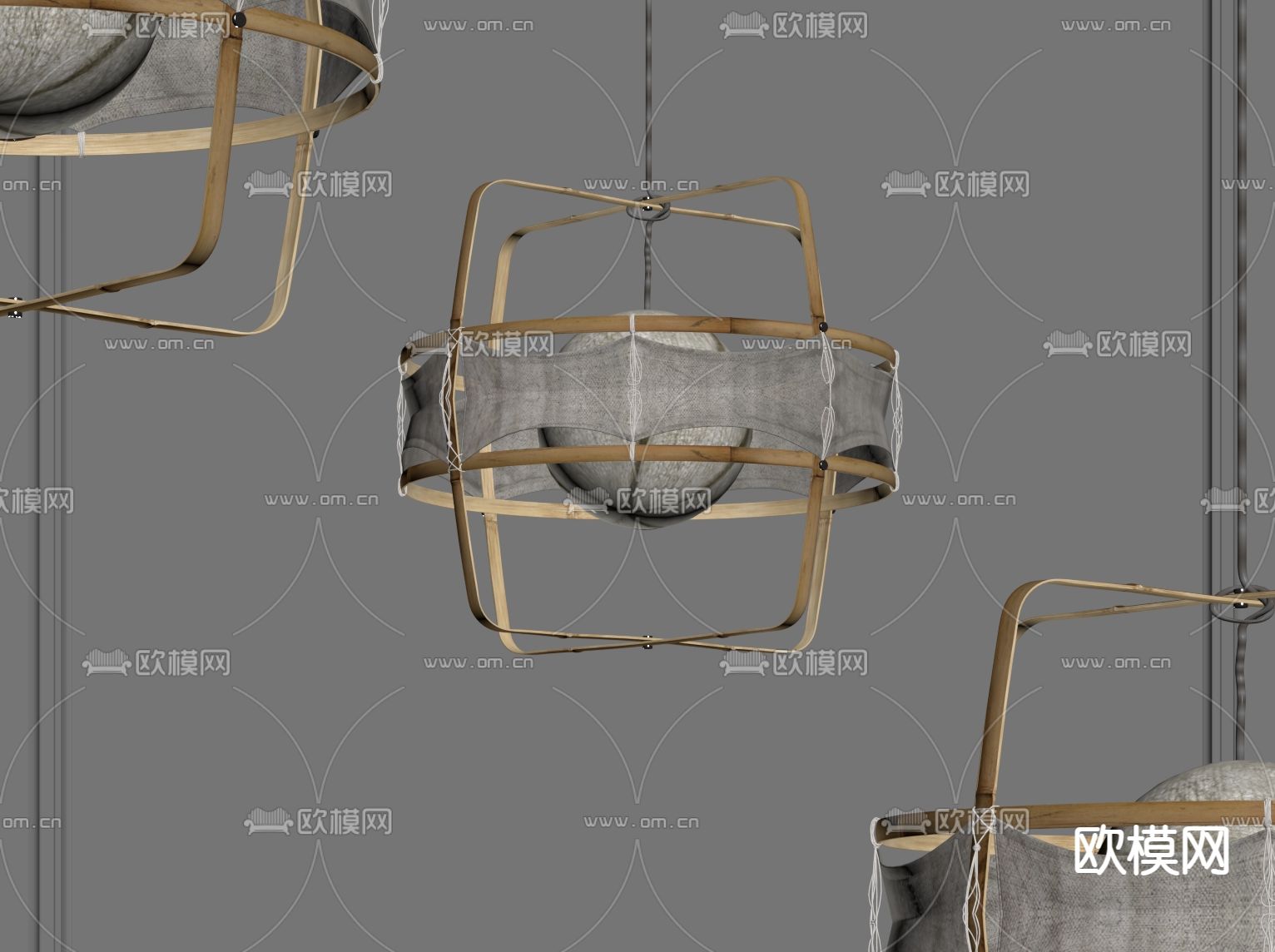 侘寂吊灯su模型下载（渲染图1）
