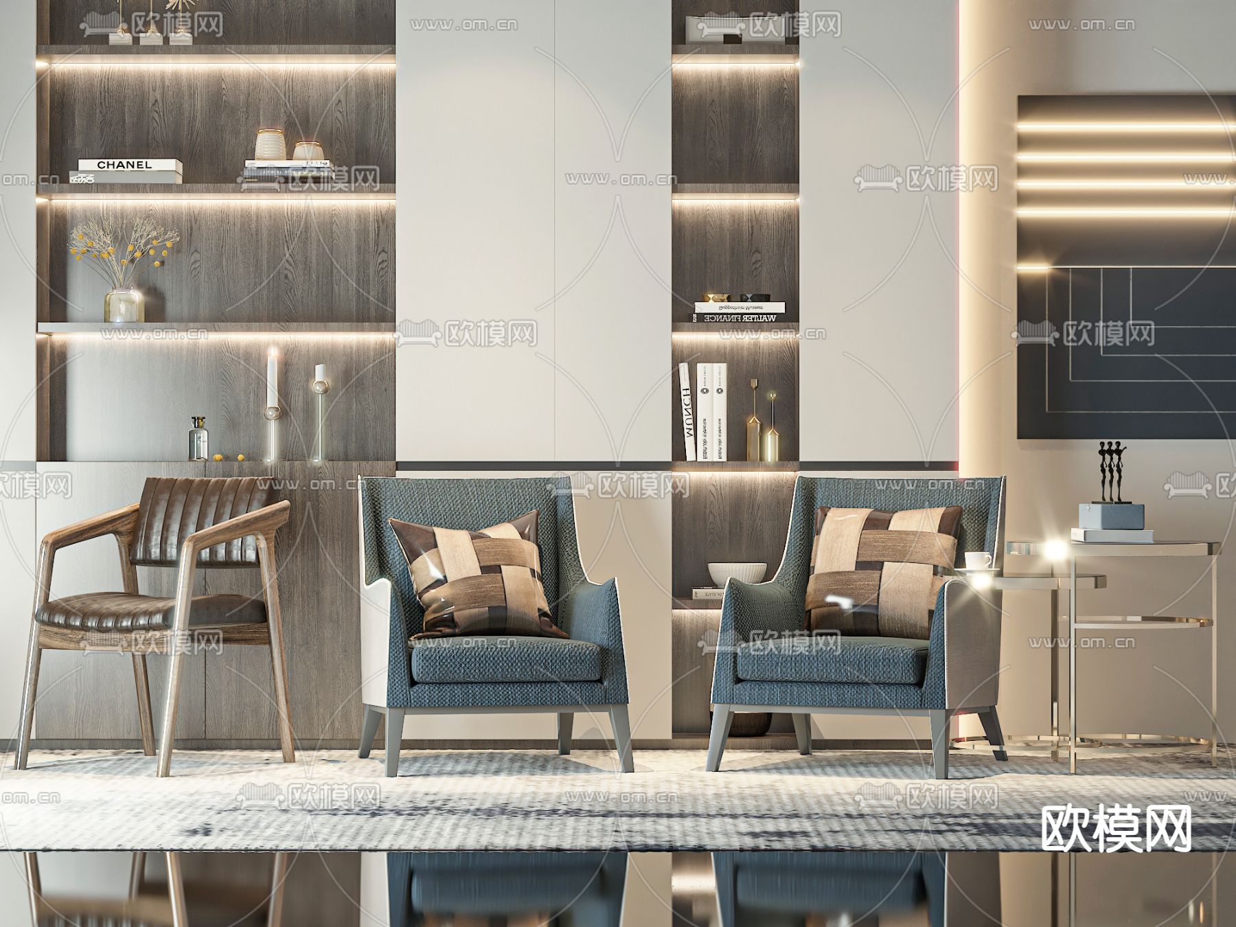 轻奢沙发椅 休闲椅3d模型下载