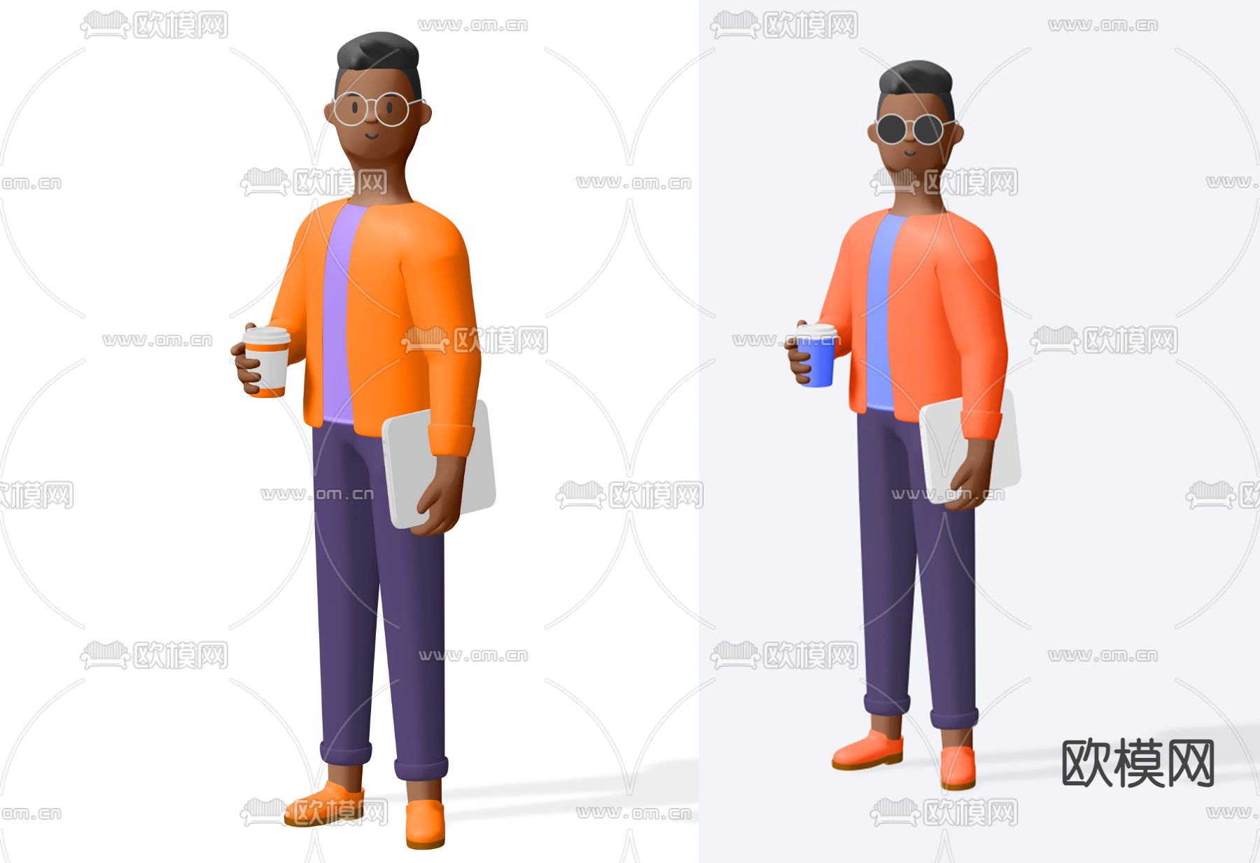 卡通动漫人物su模型下载（渲染图2）