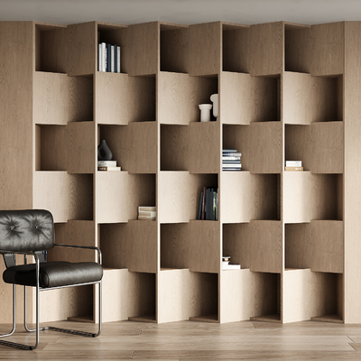 现代书柜 装饰柜su模型