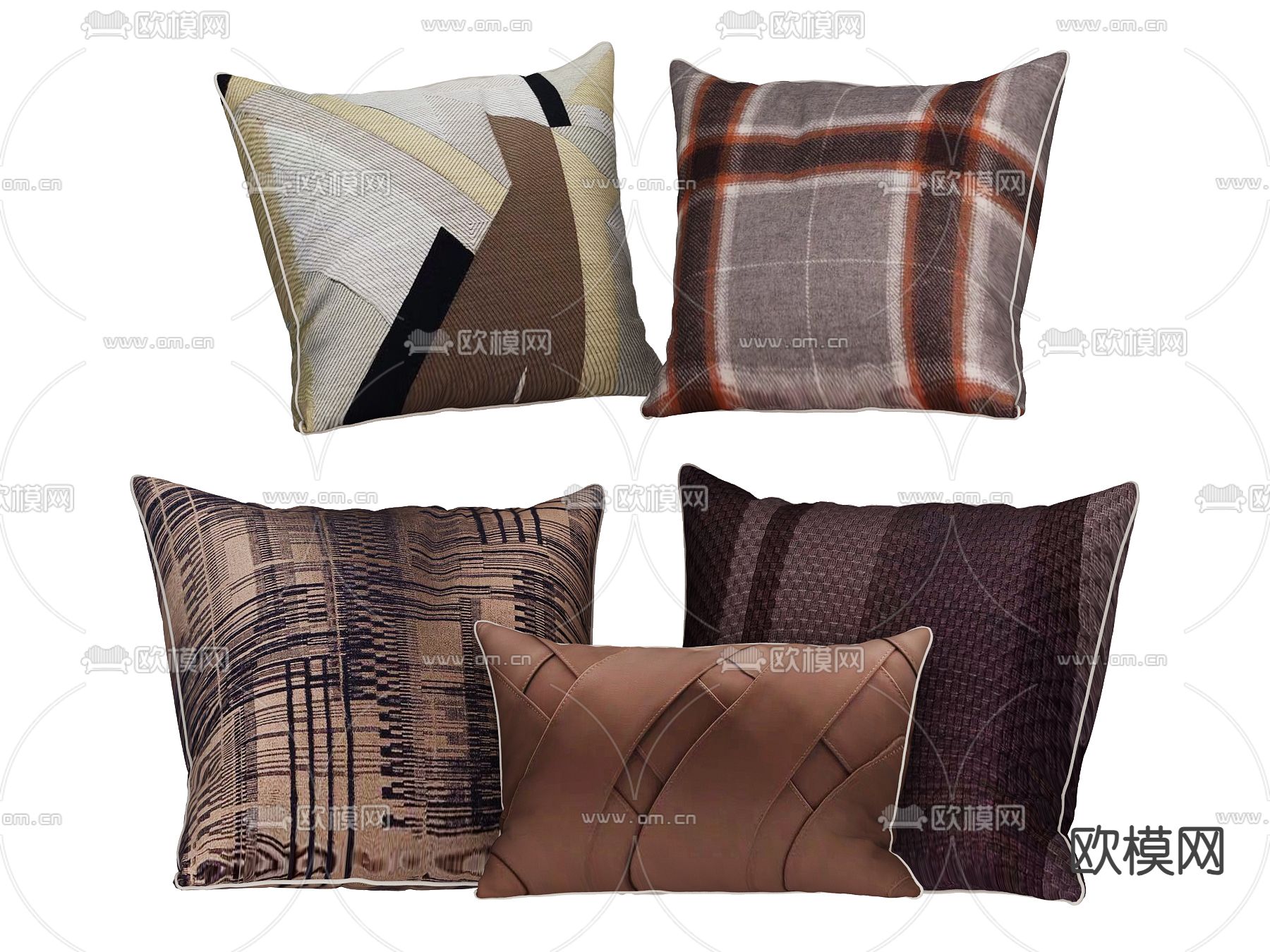 轻奢抱枕 方枕 枕头 靠枕3d模型下载