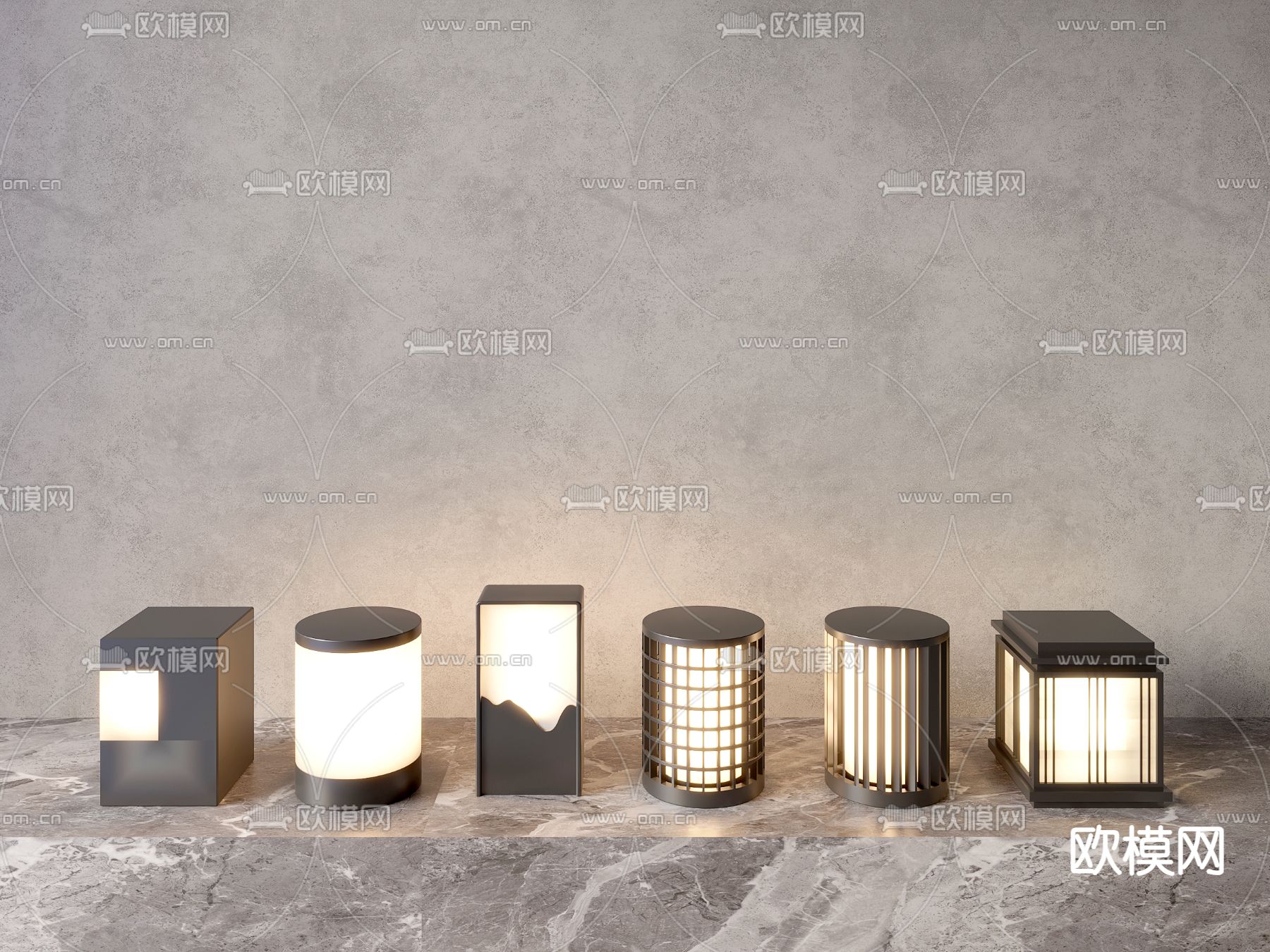 户外灯 草坪灯 花园灯 庭院灯 地灯su模型下载（渲染图1）