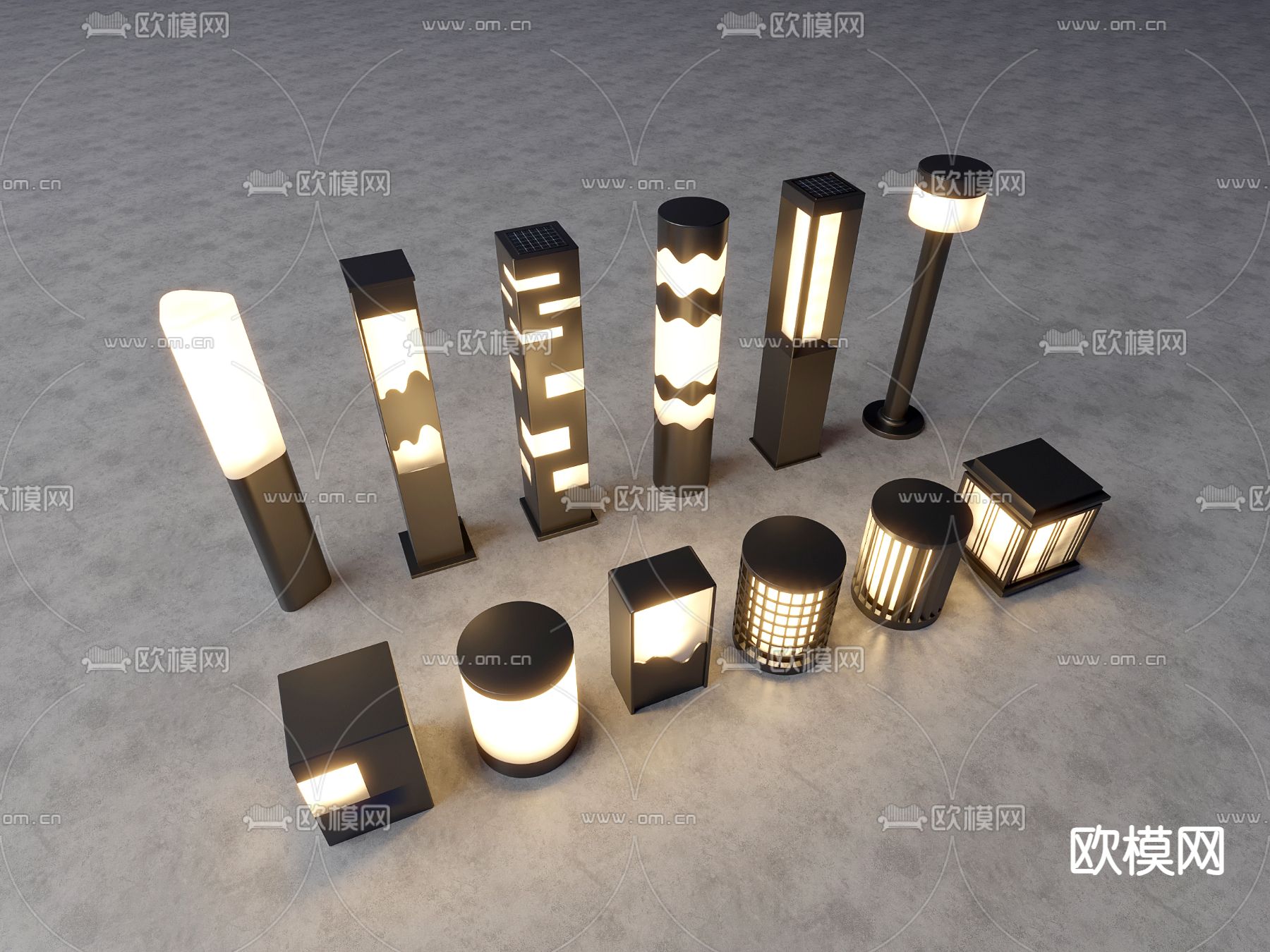 户外灯 花园灯 草坪灯 路灯 庭院灯3d模型下载