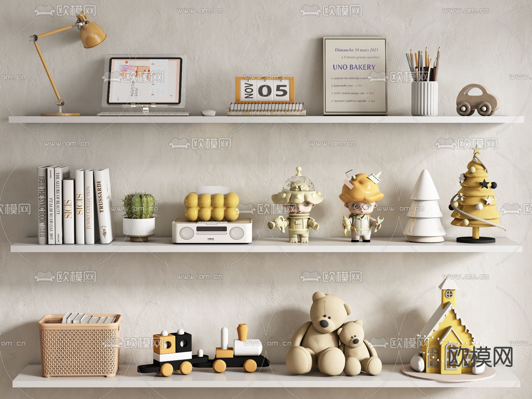 儿童摆件 装饰品 书籍 玩具3d模型下载