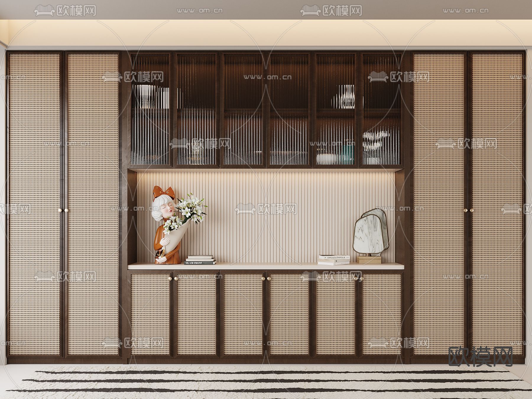 侘寂酒柜 餐边柜3d模型下载