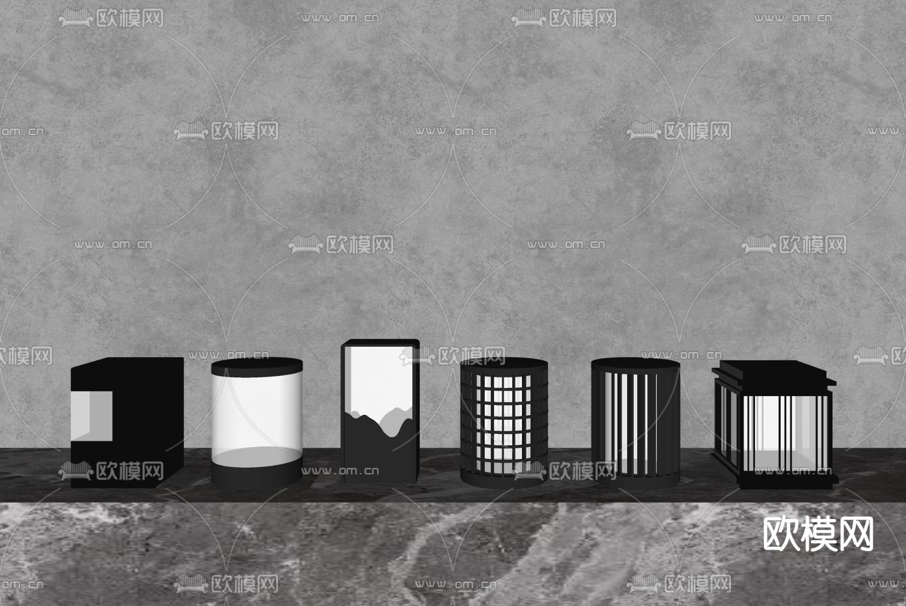 户外灯 草坪灯 花园灯 庭院灯 地灯su模型下载（渲染图2）