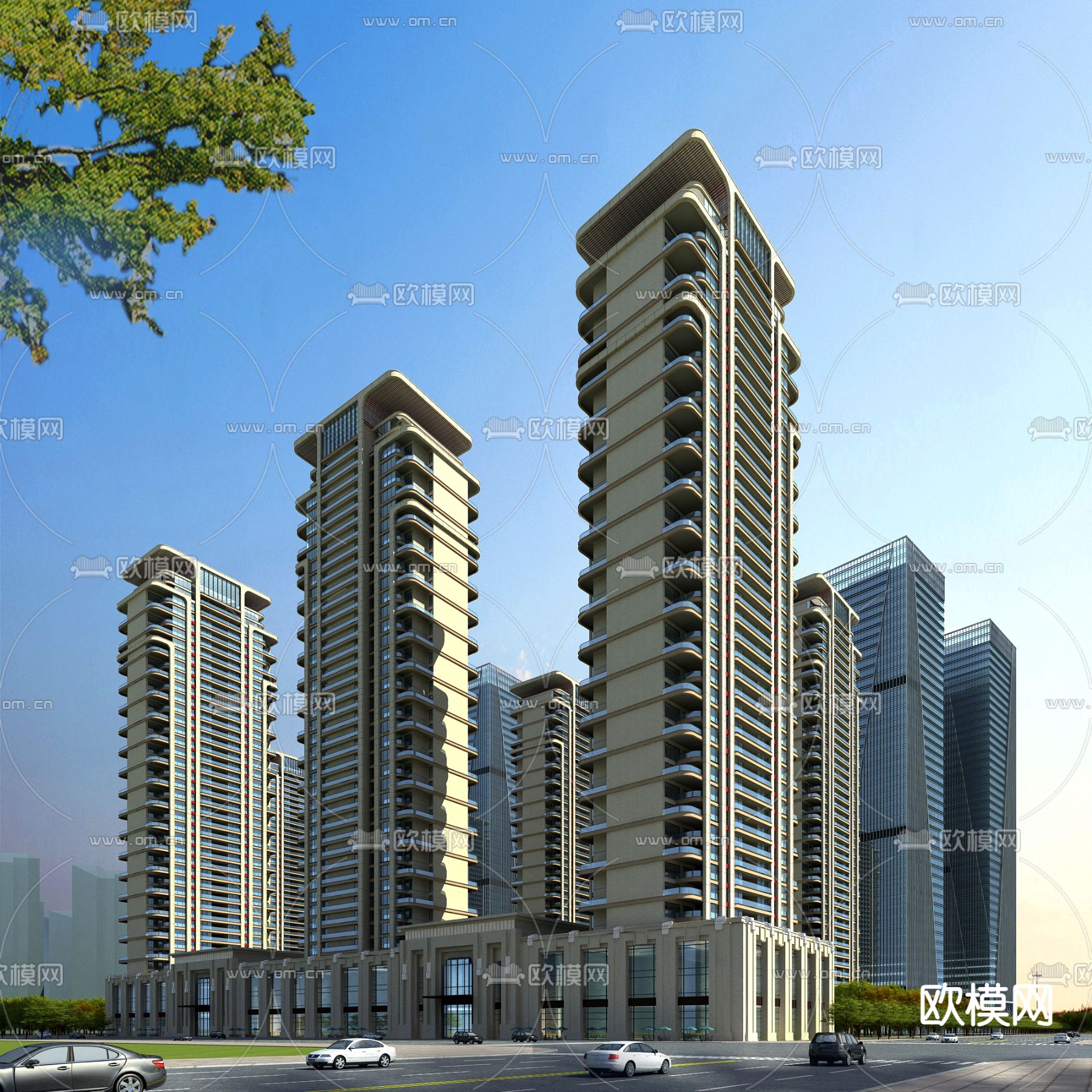 住宅楼外观免费3d模型下载