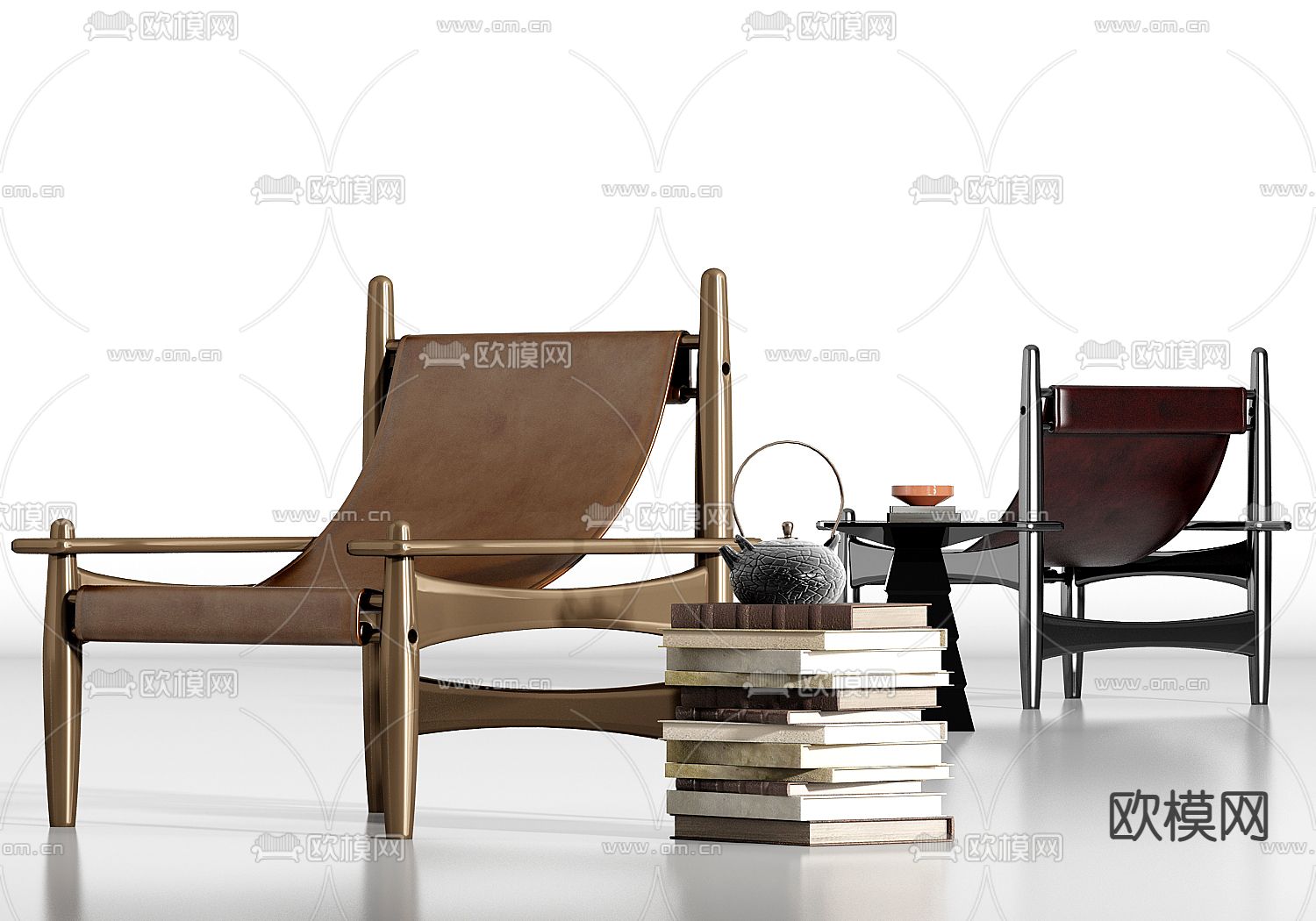 皮革椅子 休闲椅3d模型下载