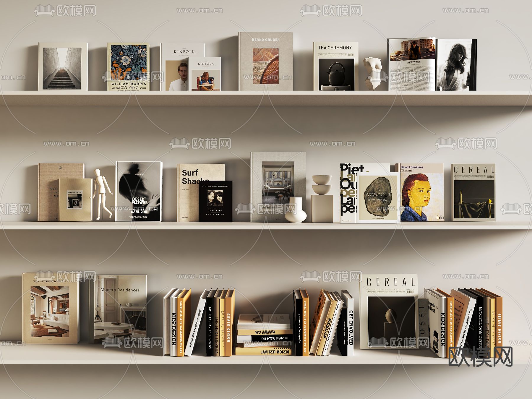 书籍摆件 书本 图书 杂志3d模型下载