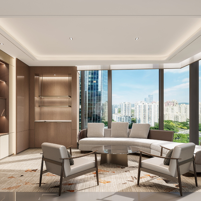  现代贵宾室 接待室 会客厅su模型 