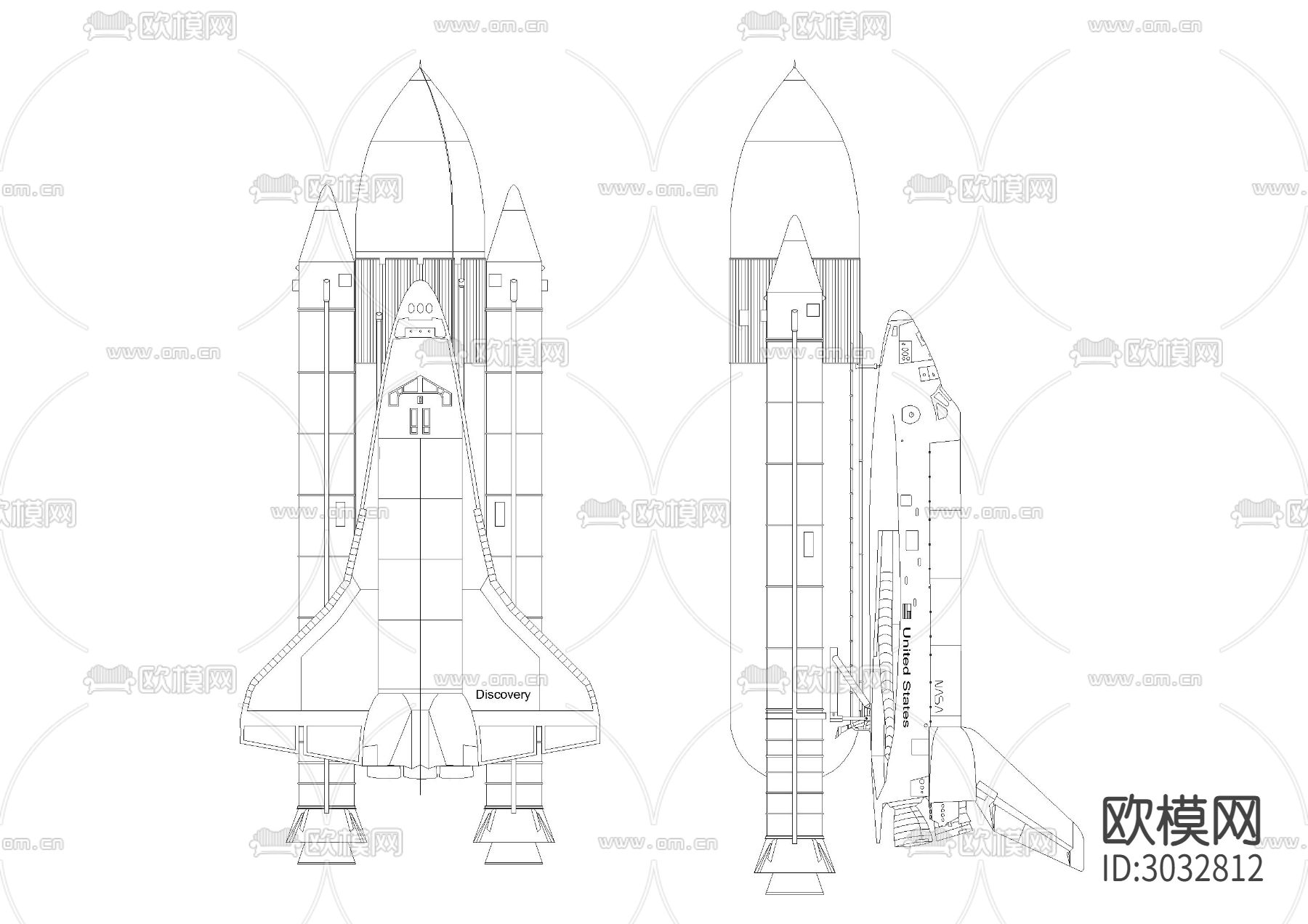 航天航空飞行器cad图库下载