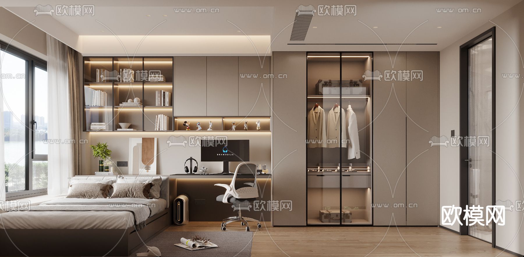 榻榻米卧室 小孩房3d模型下载