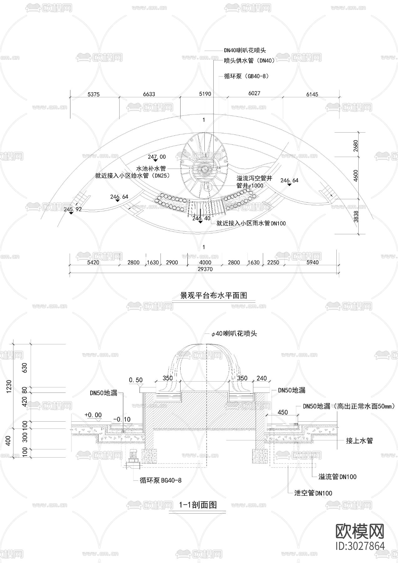 栈台平台cad大样图下载（渲染图7）