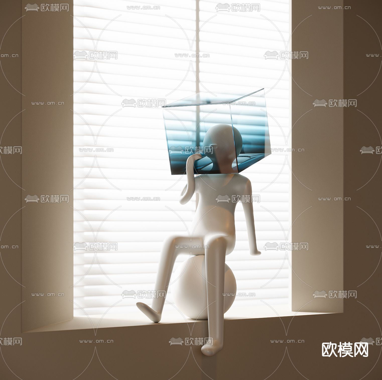 人物雕塑 艺术摆件3d模型下载