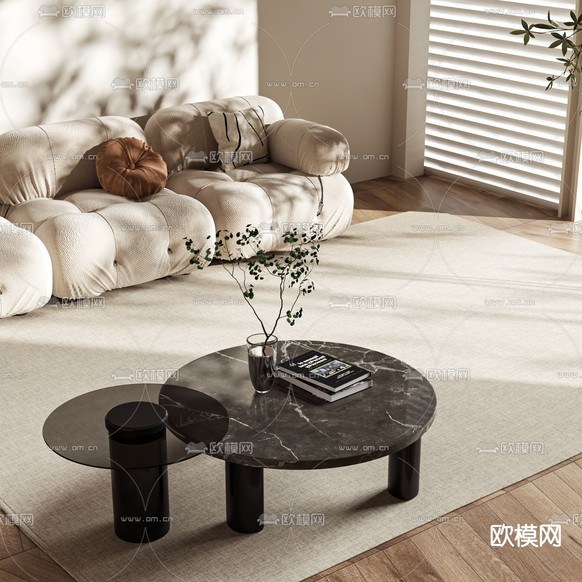 子母茶几3d模型下载