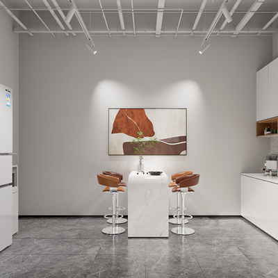  现代茶水间 饮水区 水吧区su模型 