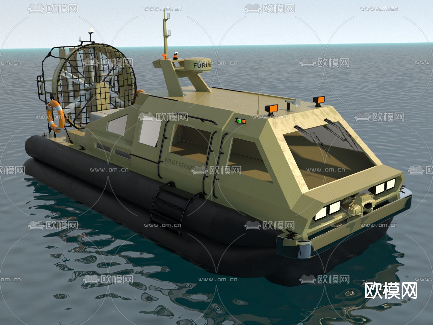 军舰 军船 橡皮艇3d模型下载
