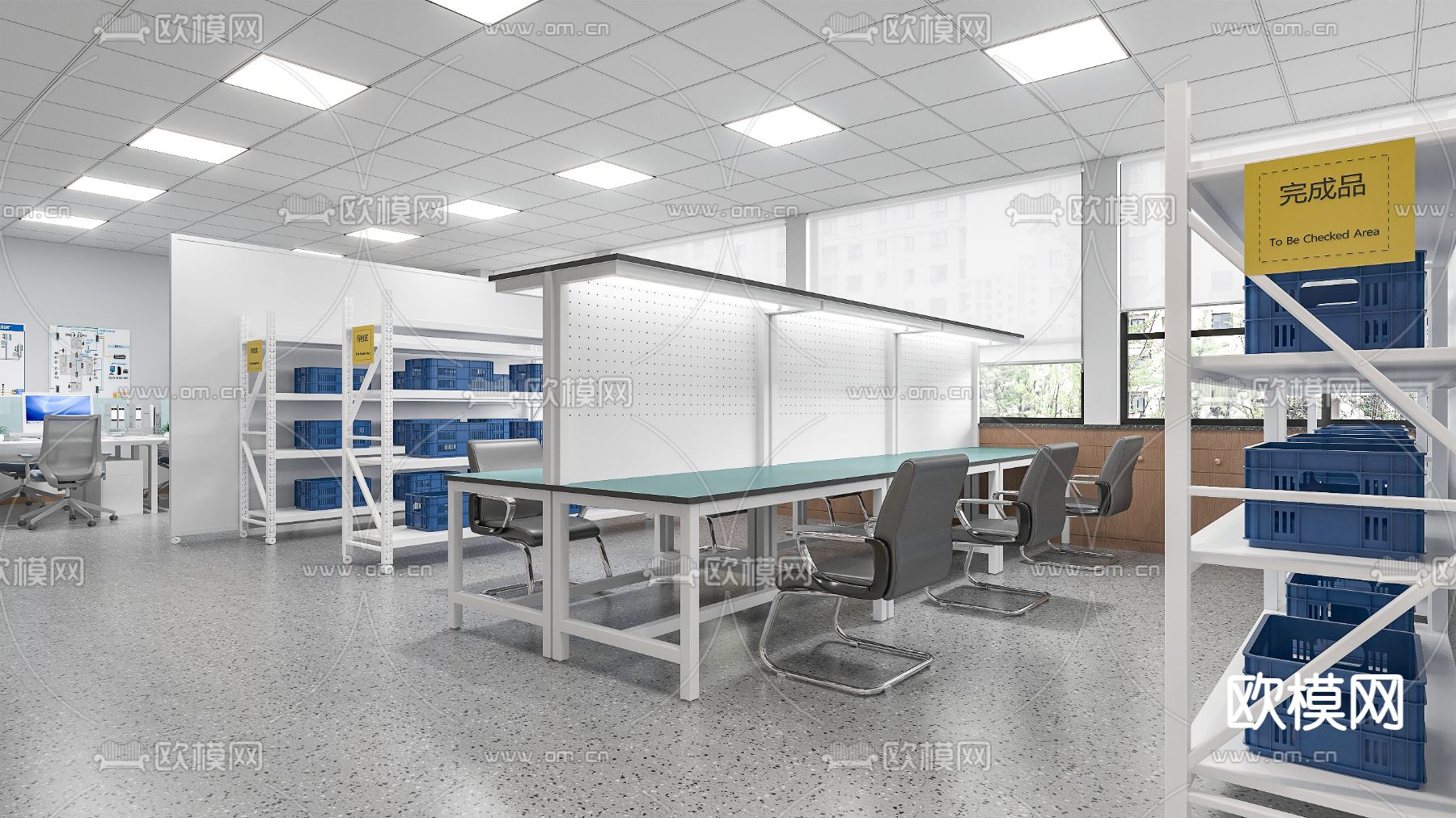 厂房车间3d模型下载（渲染图1）