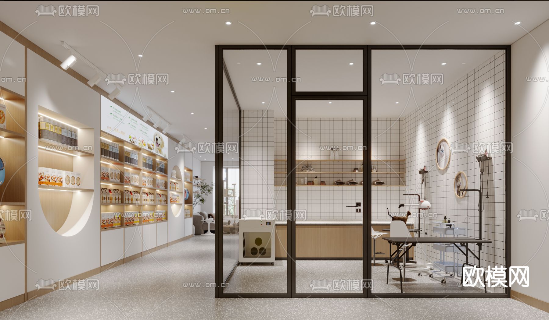 现代宠物店3d模型下载（渲染图2）