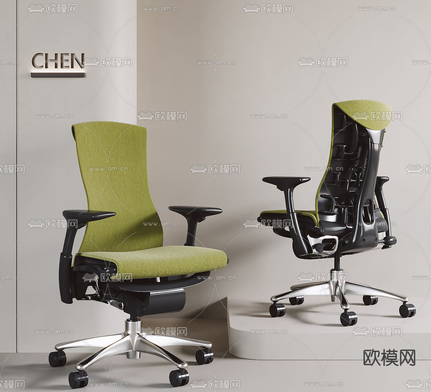 办公椅 电竞椅 职员椅3d模型下载