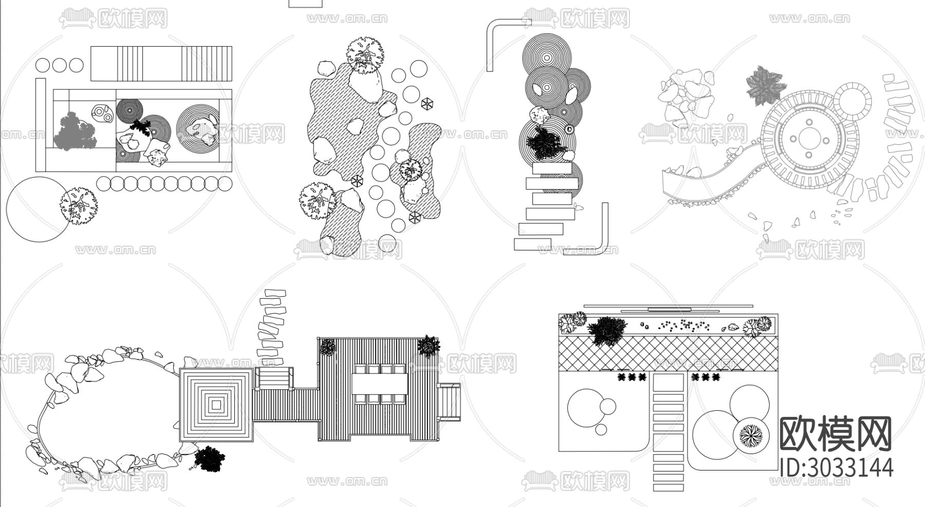 露天阳台造景 室内小景cad图库下载（渲染图2）