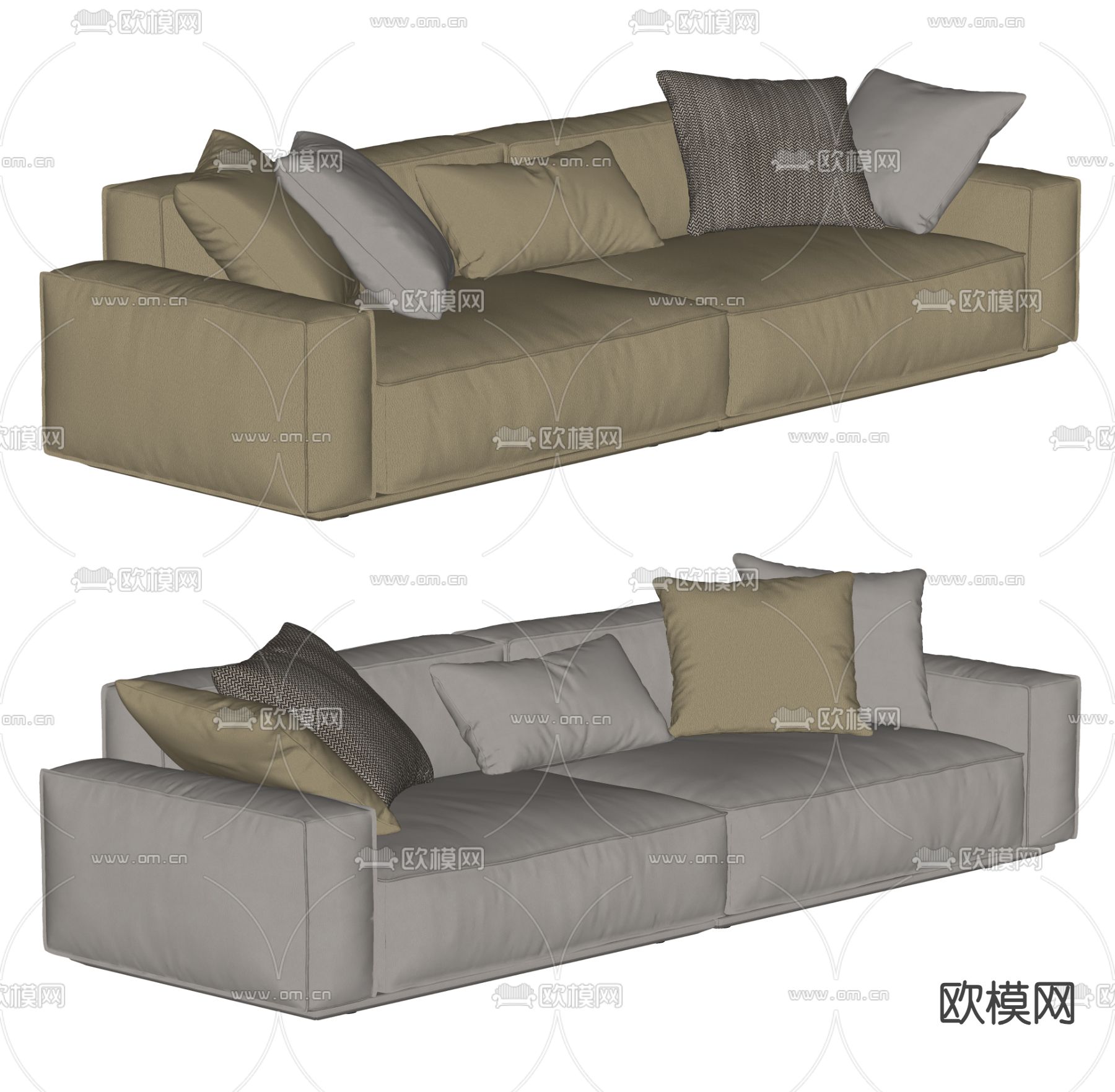 Arflex 双人沙发su模型下载（渲染图2）