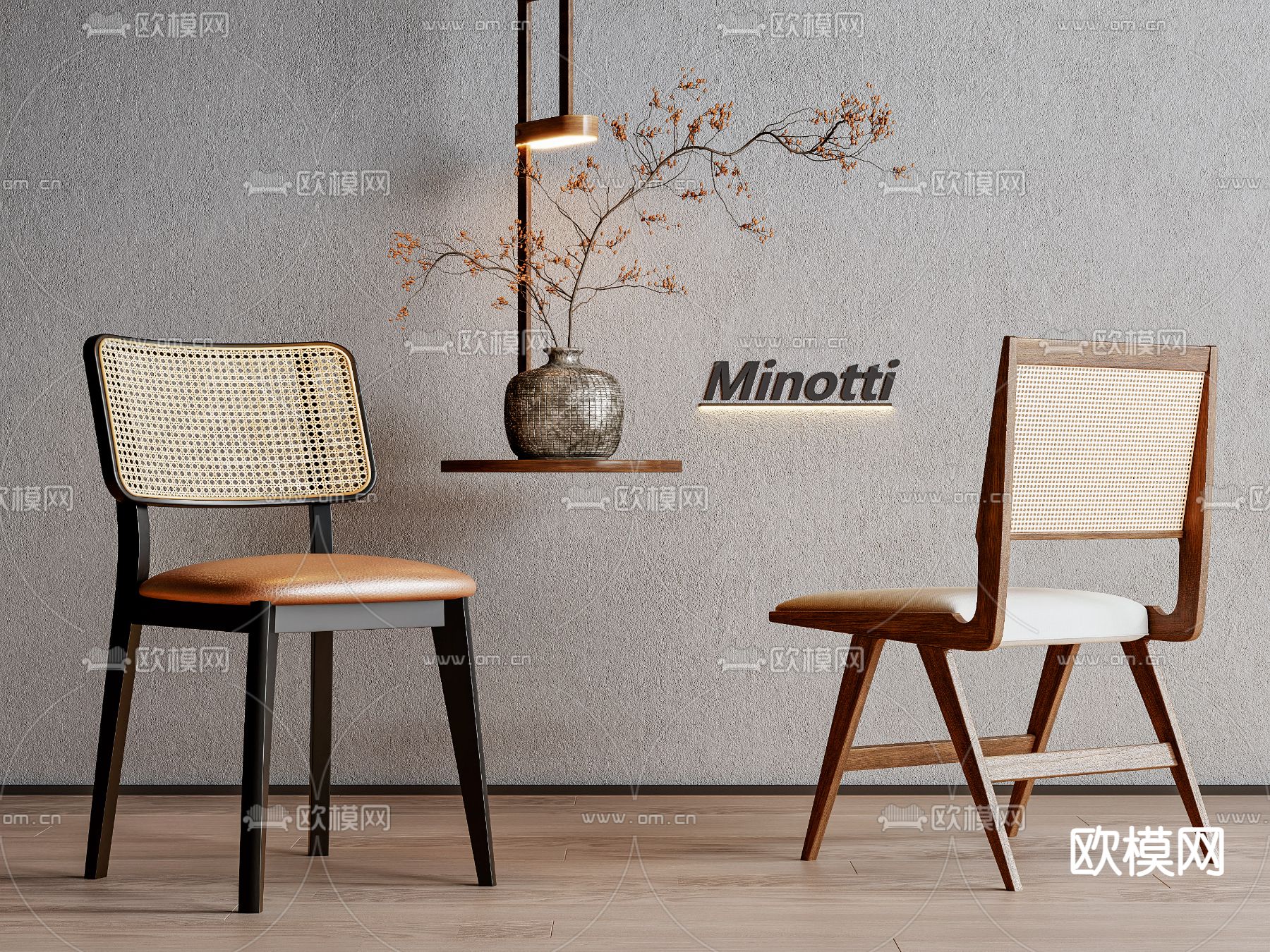 现代椅子 餐椅su模型下载（渲染图1）