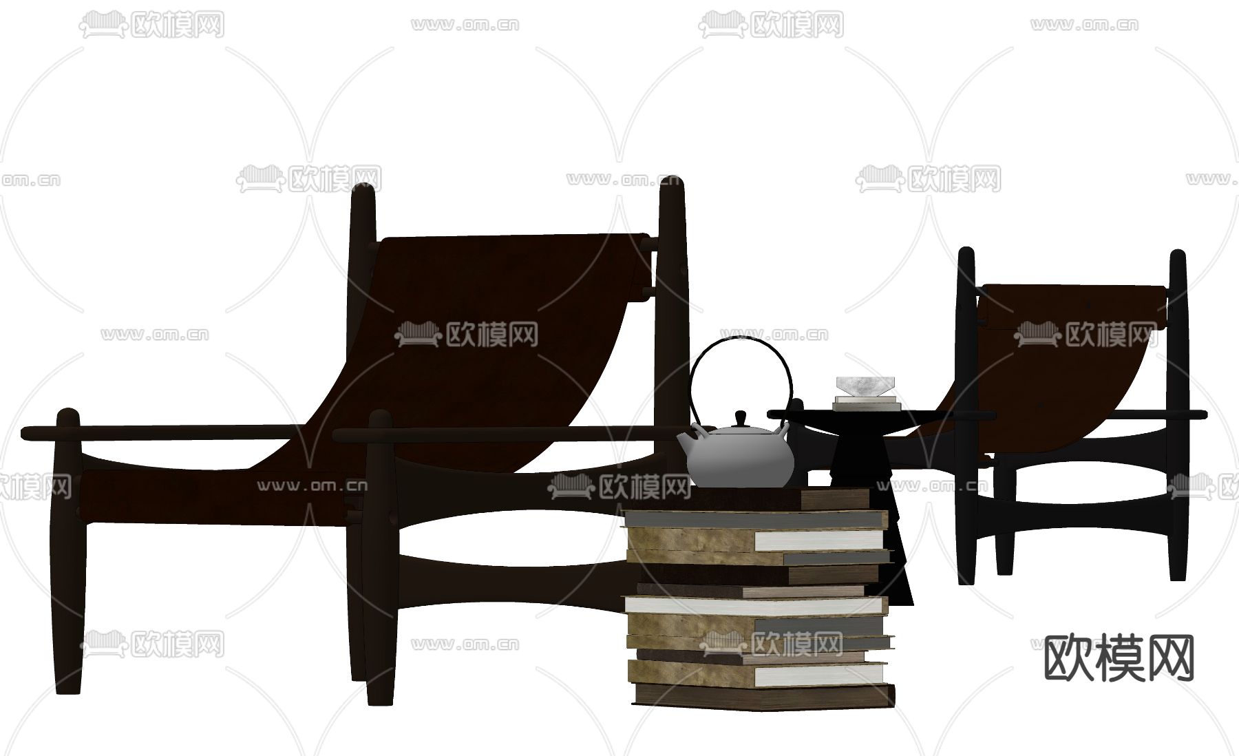 轻奢休闲椅 躺椅su模型下载（渲染图2）