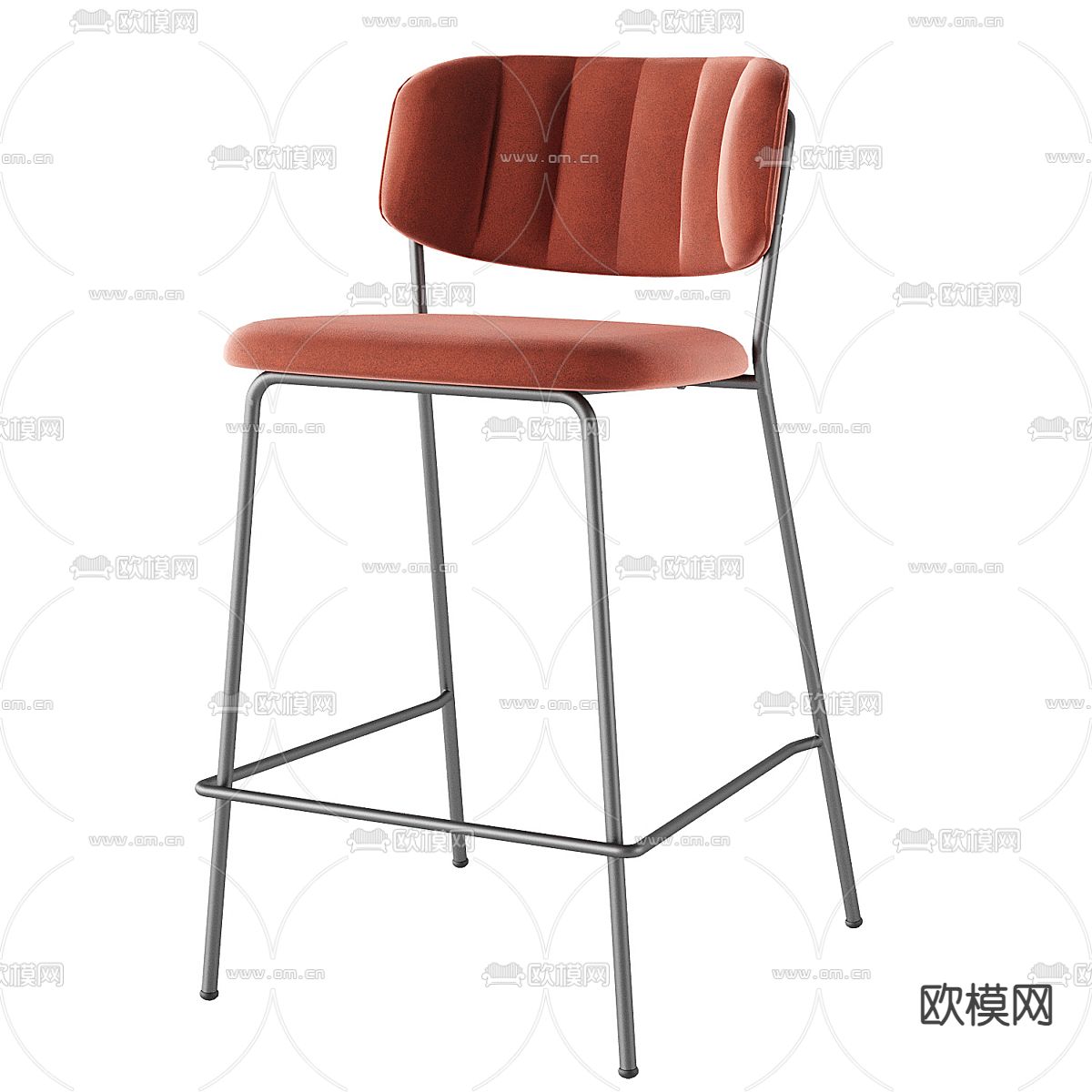 轻奢吧椅 吧凳 高脚凳3d模型下载（渲染图2）