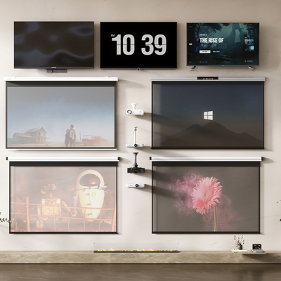  投影仪 投影设备 电视su模型 