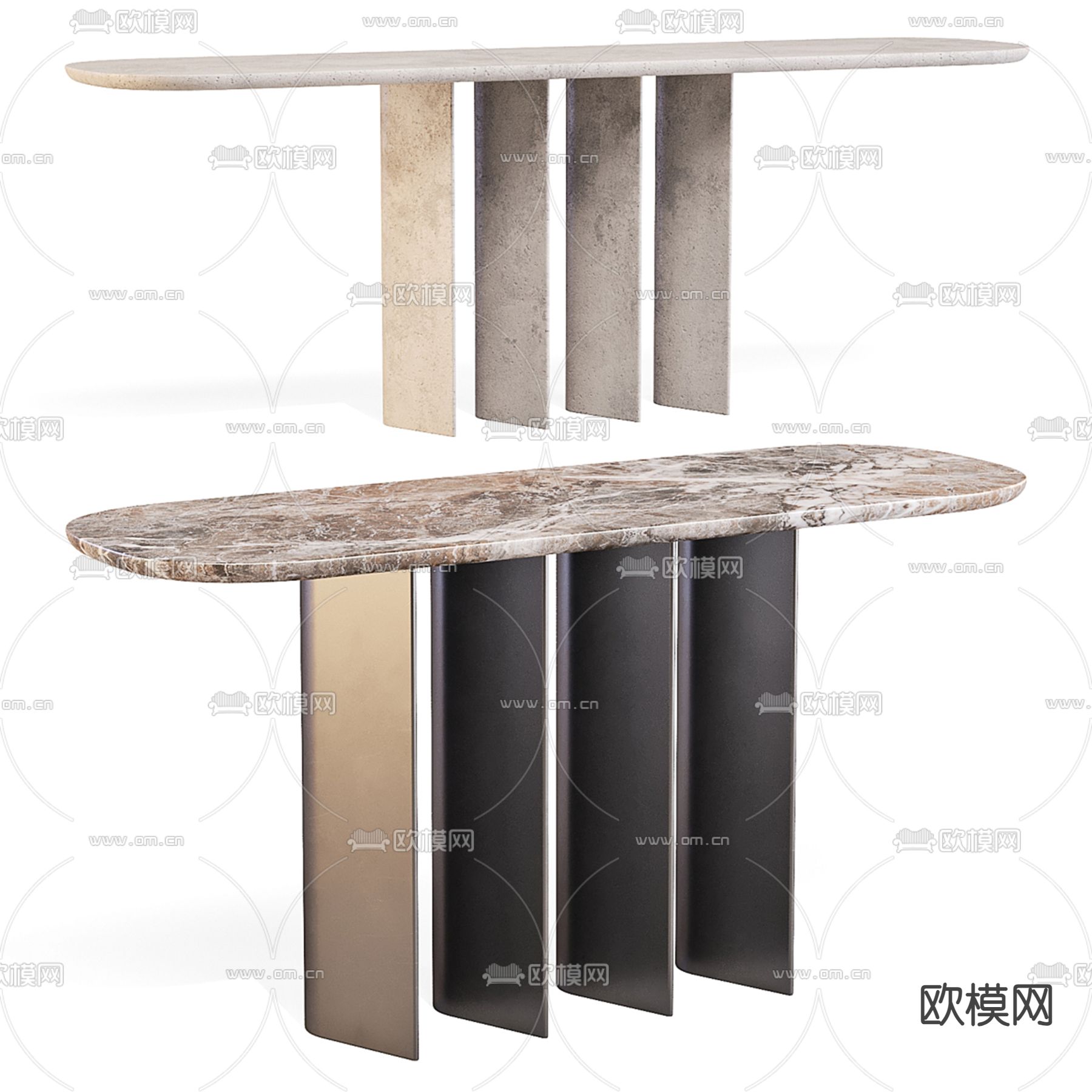 Bonaldo 端景台 条案3d模型下载