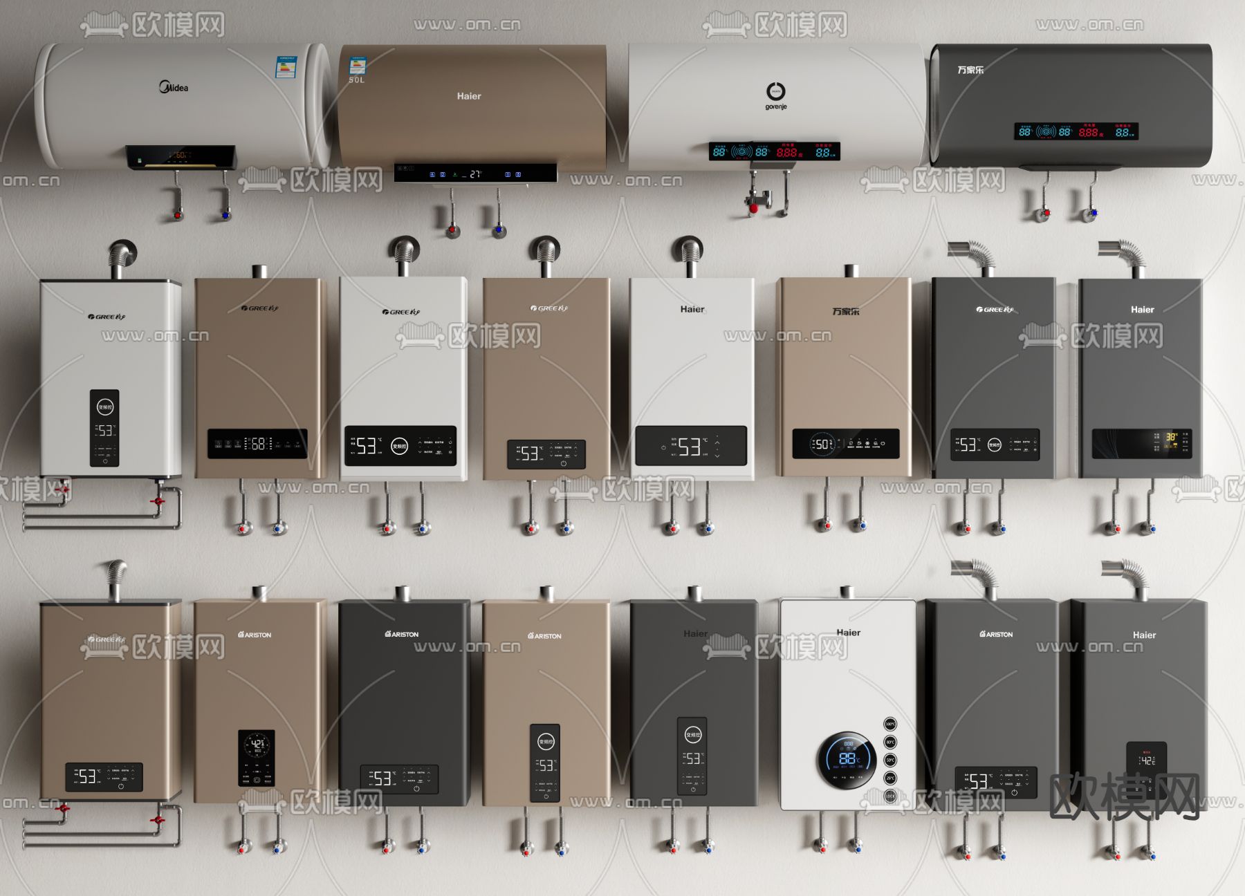 电热水器3d模型下载