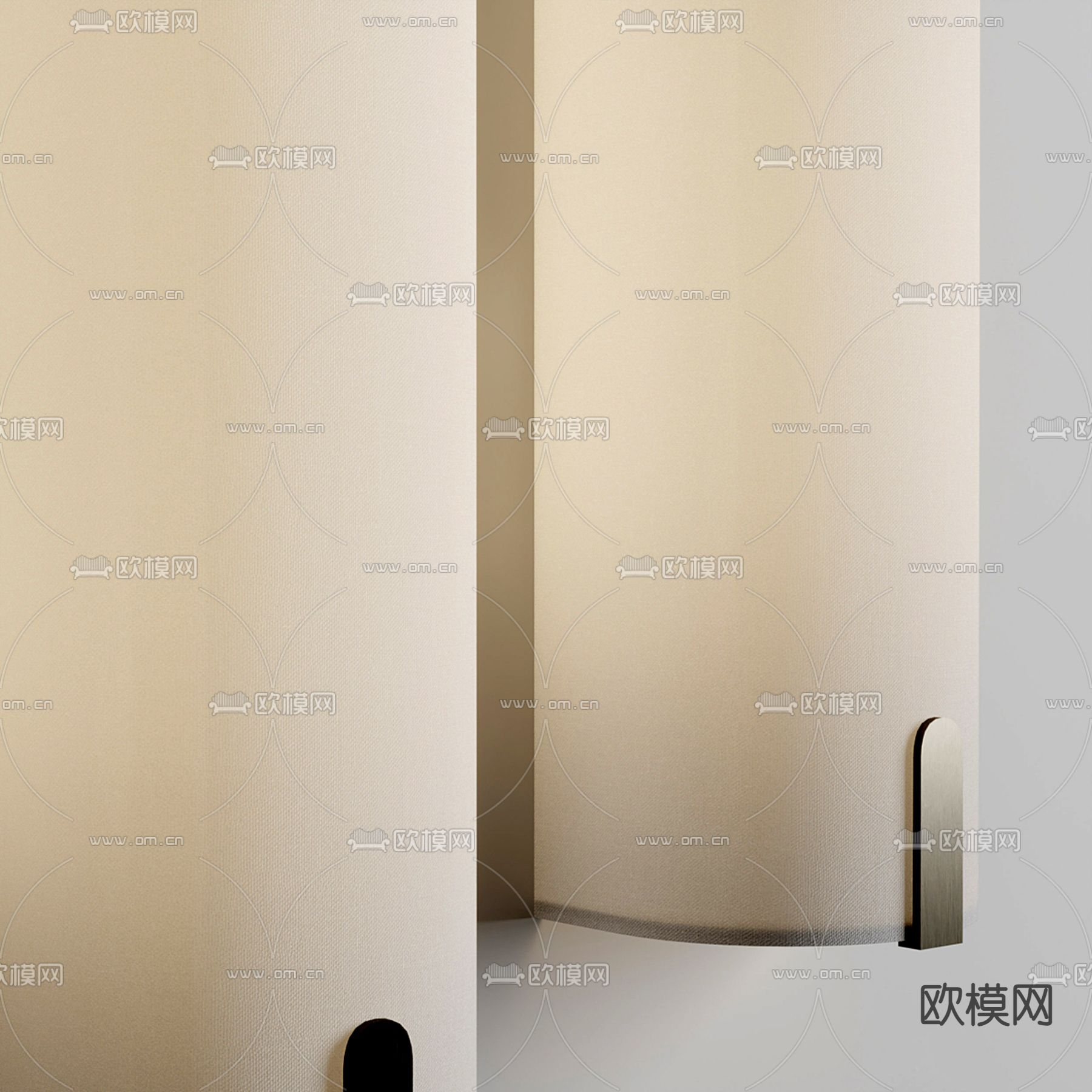 意大利 Poliform 壁灯su模型下载（渲染图2）