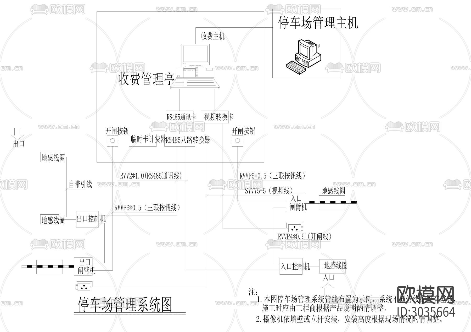 弱电智能布线网络风机多媒体cad图库下载（渲染图5）