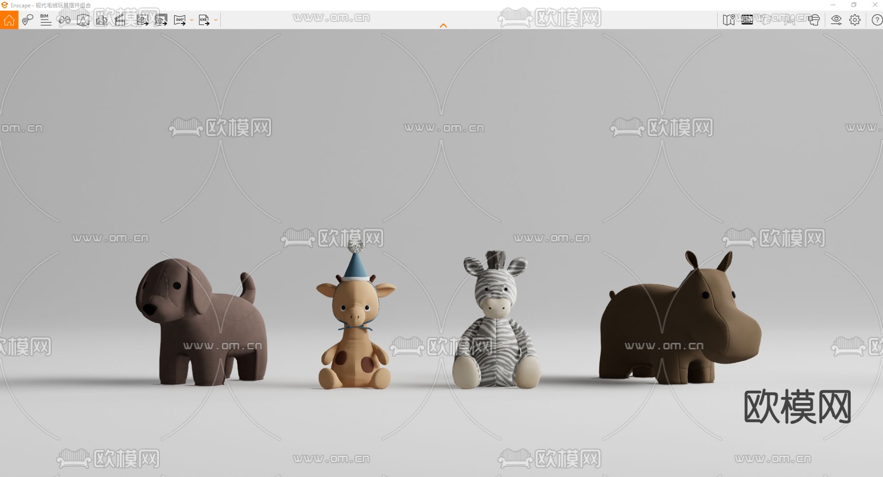 玩具 毛绒玩偶 公仔su模型下载（渲染图4）