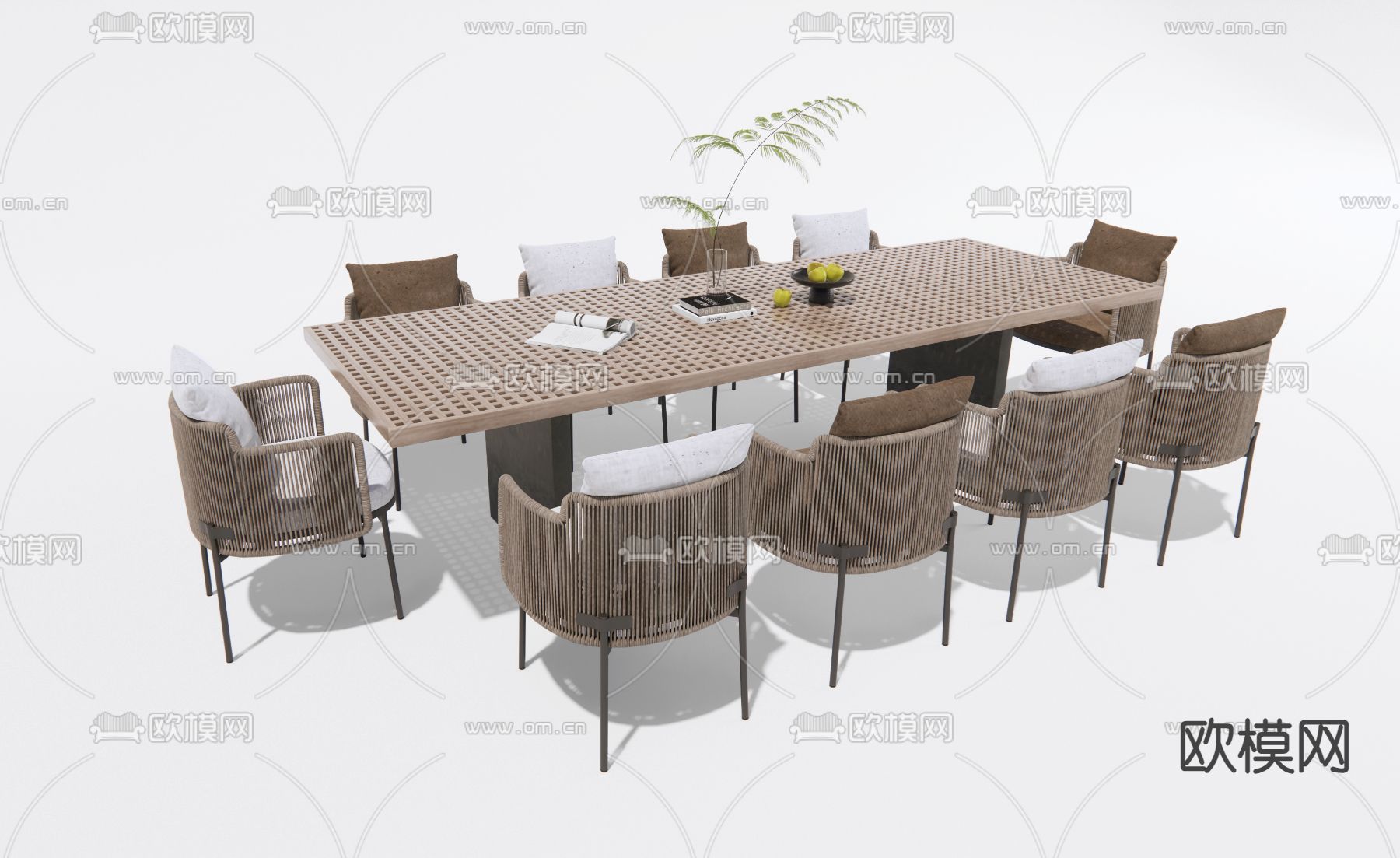 Minotti 户外桌椅 露营桌椅3d模型下载