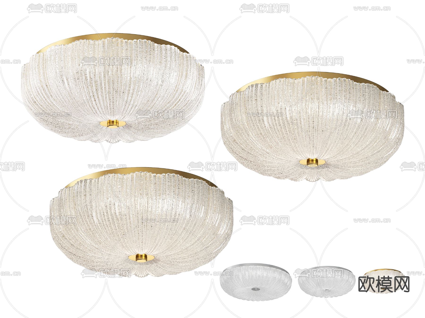 圆形吸顶灯 卧室灯3d模型下载