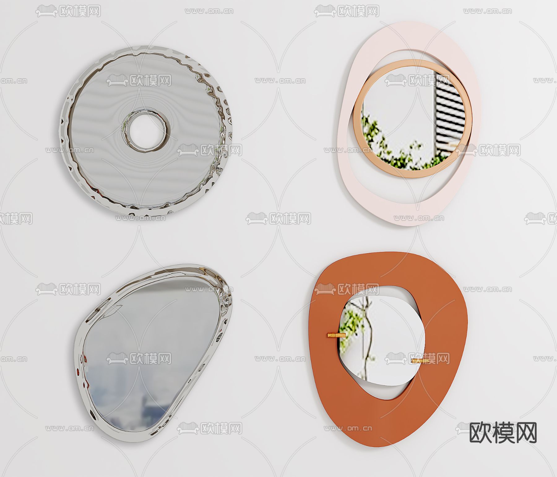 异形镜子 装饰镜3d模型下载