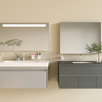  现代浴室柜 洗手台 镜子su模型 