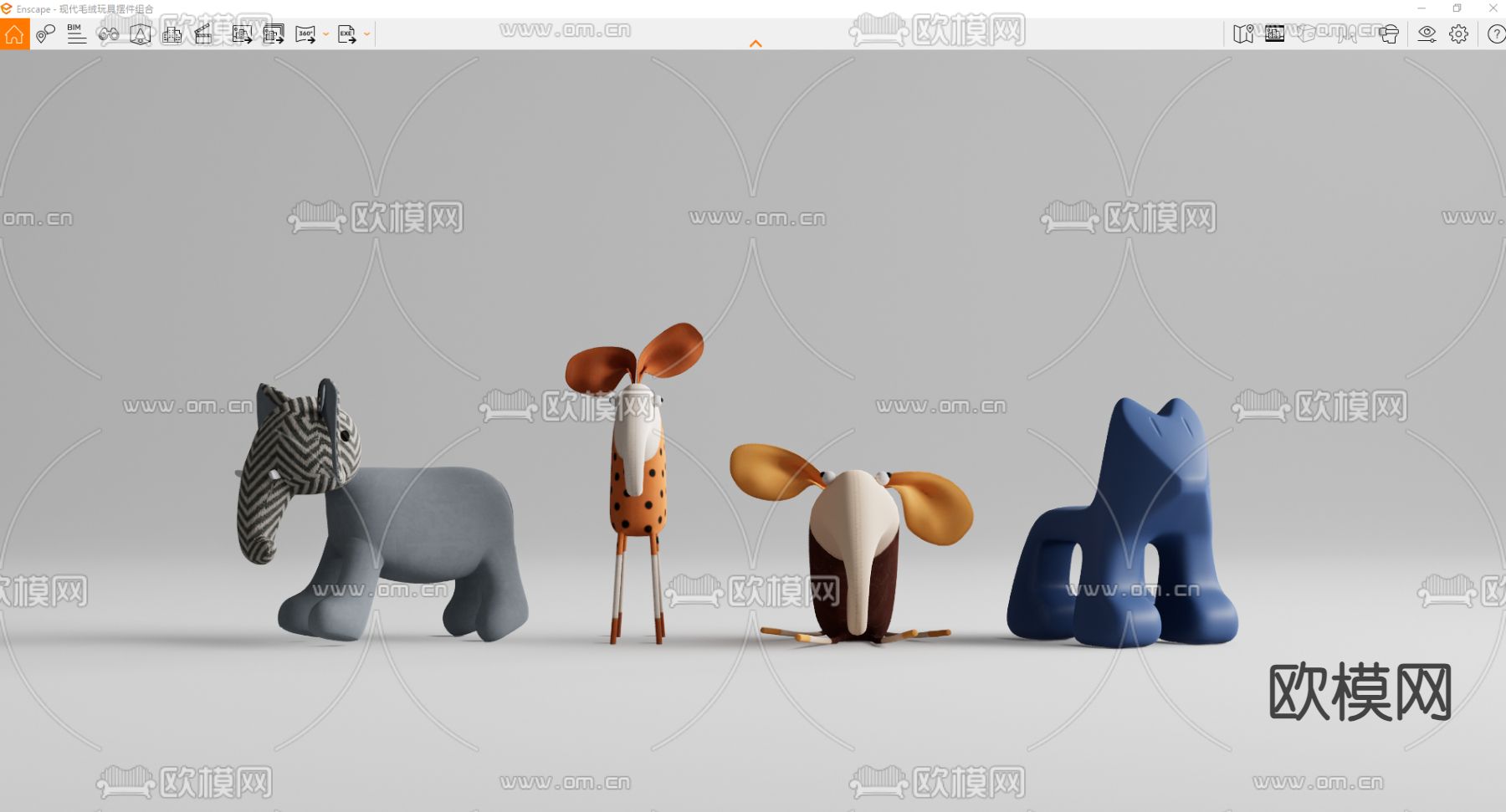 玩具 毛绒玩偶 公仔su模型下载（渲染图3）