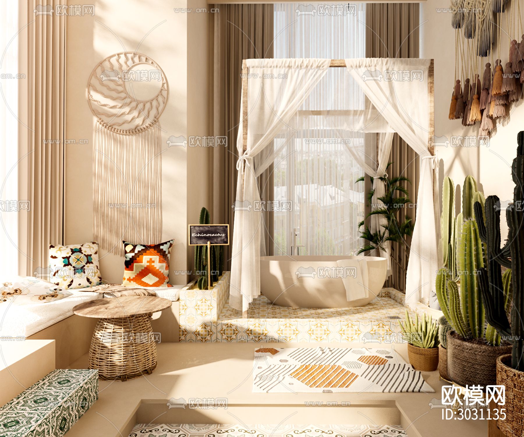 摩洛哥风格民宿客房效果图下载（渲染图4）