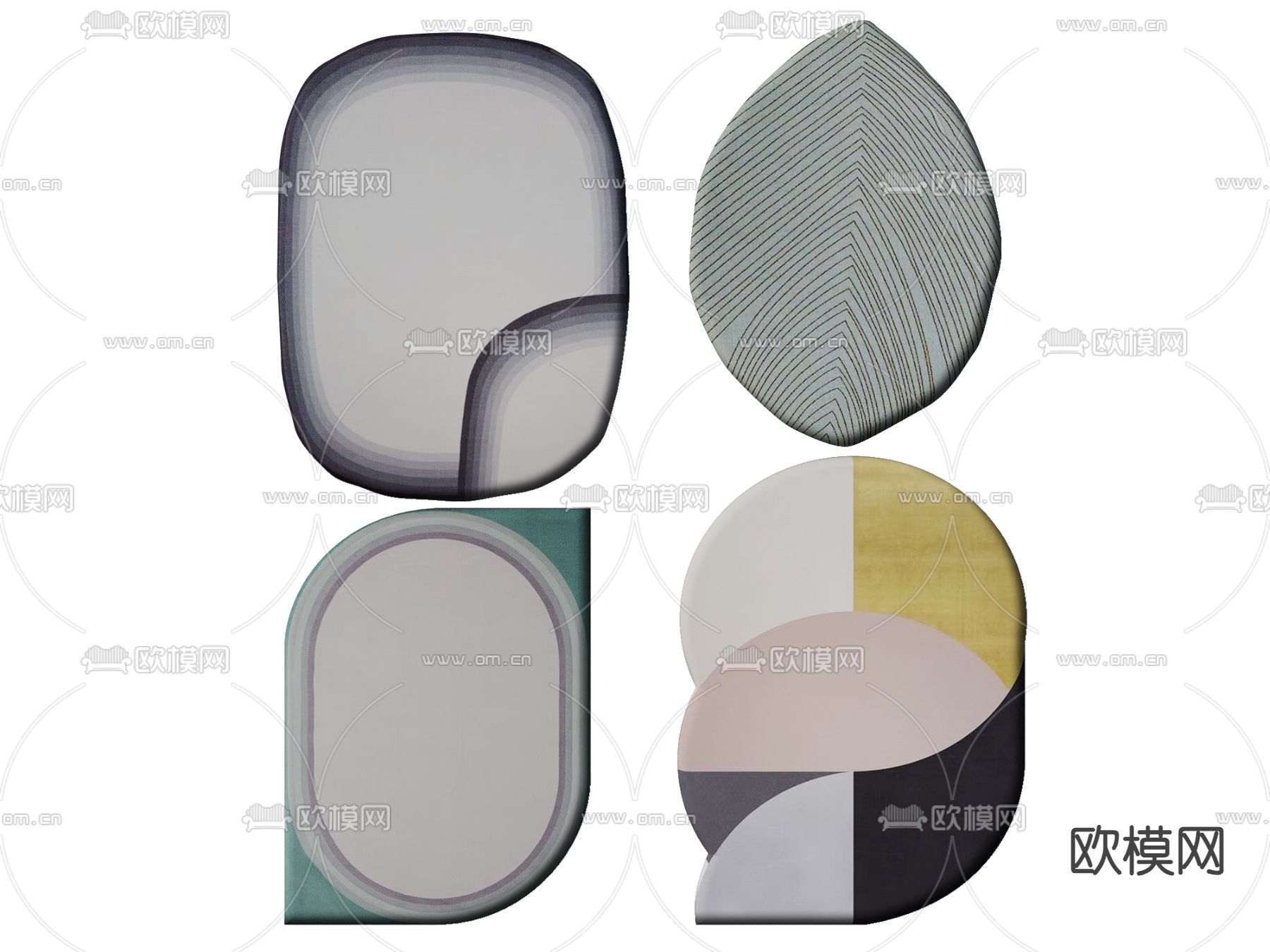 不规则地毯3d模型下载