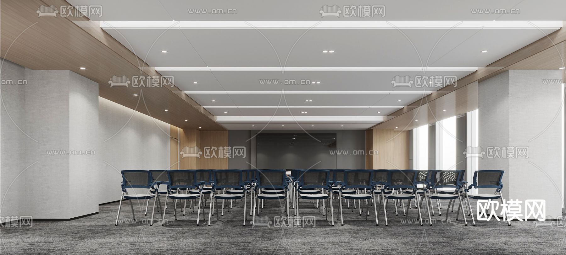 现代报告厅 会议厅3d模型下载