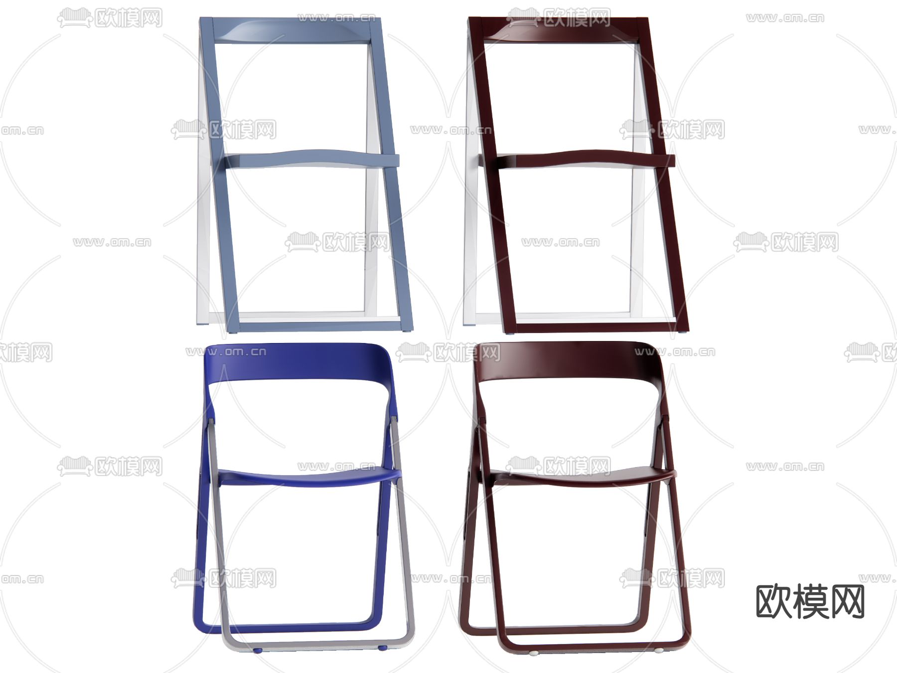 现代椅子 折叠椅su模型下载（渲染图1）