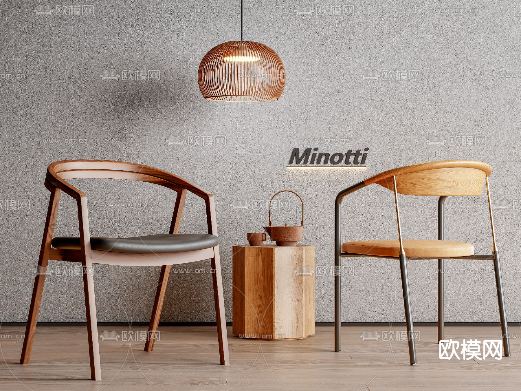 现代餐椅 椅子su模型下载（渲染图1）