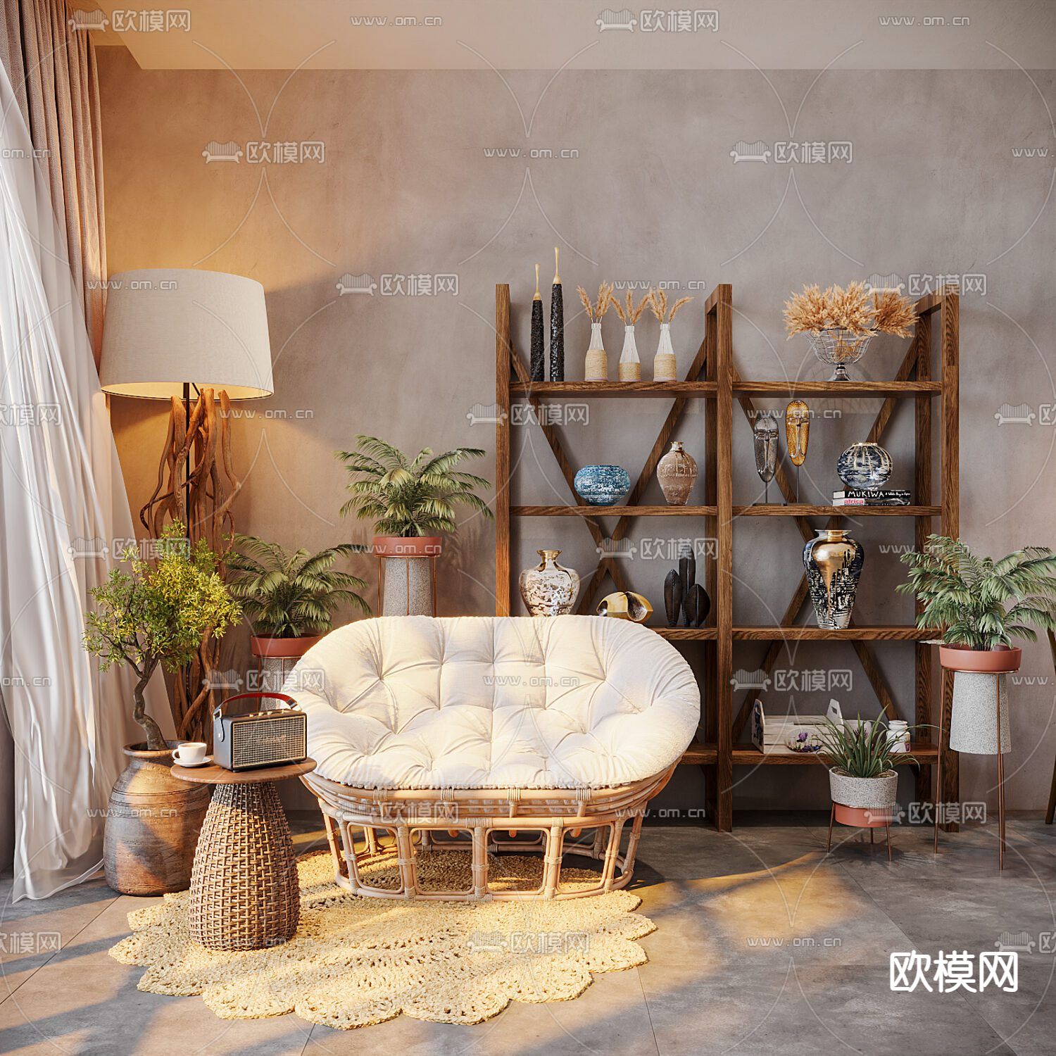 中古风茶馆 咖啡厅3d模型下载（渲染图8）