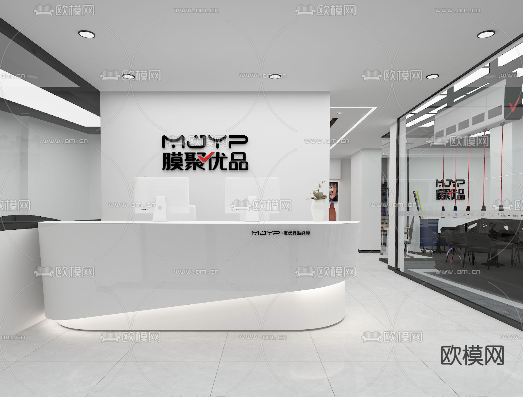 汽车美容店 汽修店 洗车店3d模型下载（渲染图3）