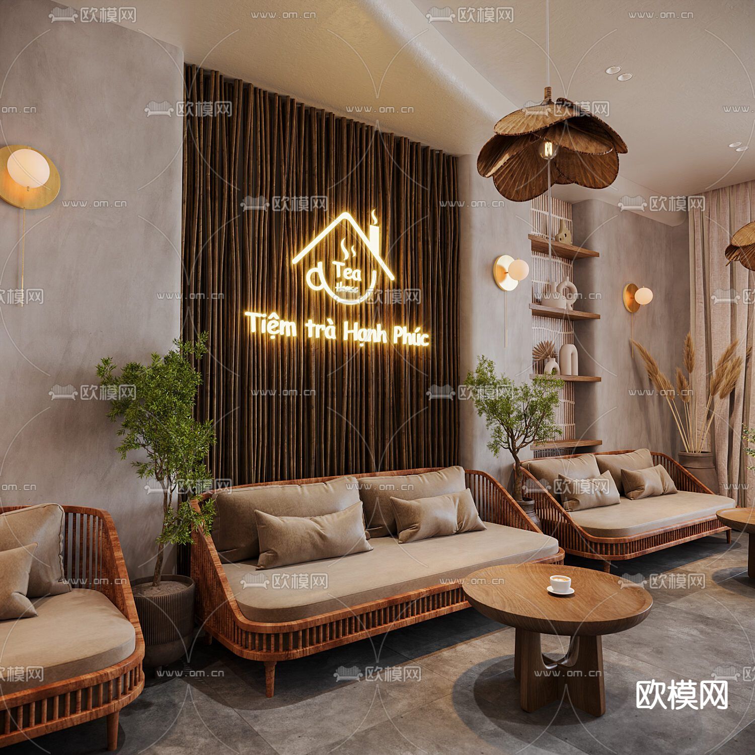 中古风茶馆 咖啡厅3d模型下载（渲染图9）