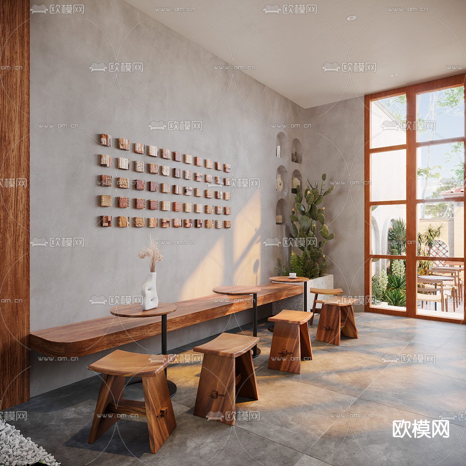 中古风茶馆 咖啡厅3d模型下载（渲染图7）