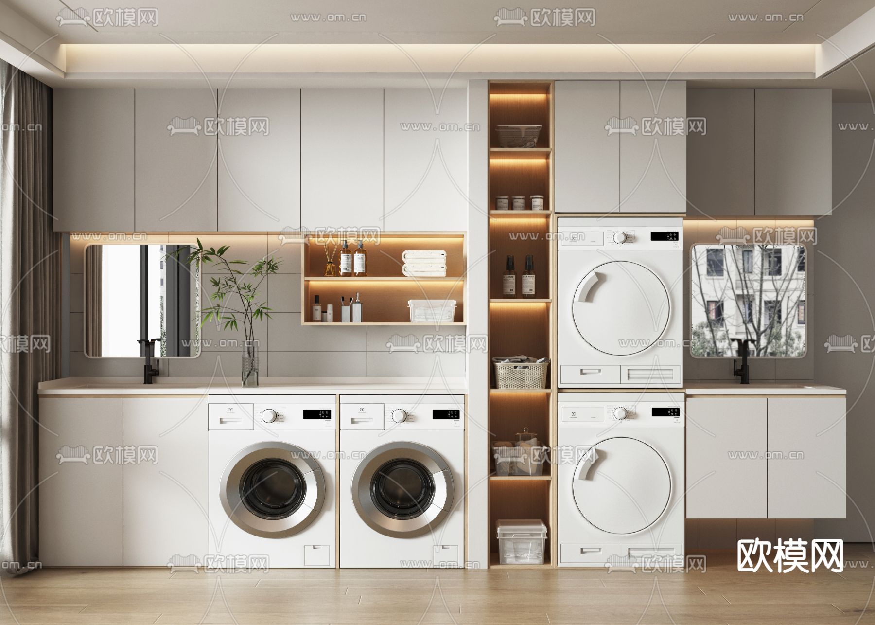 阳台柜 洗衣机柜3d模型下载